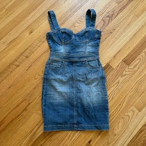 Sexy denim dress vintage guess